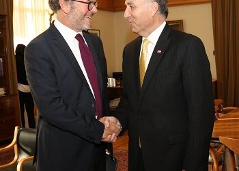 Consejo Empresarial de la Alianza del Pacífico, presidido por Bernardo Larraín y con sus nuevas integrantes Paola Cúneo y Francisca Junemann, se reunió con el Canciller Ribera previo a la cumbre de Alianza del Pacífico en Lima