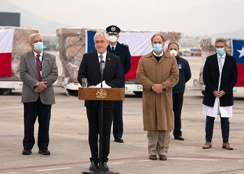 Presidente Piñera y CPC reciben 400 equipos de alta oxigenación y 133 nuevos ventiladores aportados por el Fondo Empresarial SiEmpre a la red nacional de salud