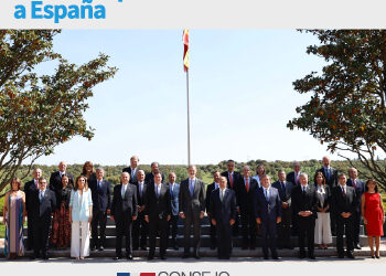 S.M. el Rey de España se reúne con delegación de empresarios chilenos en el Palacio de La Zarzuela en Madrid